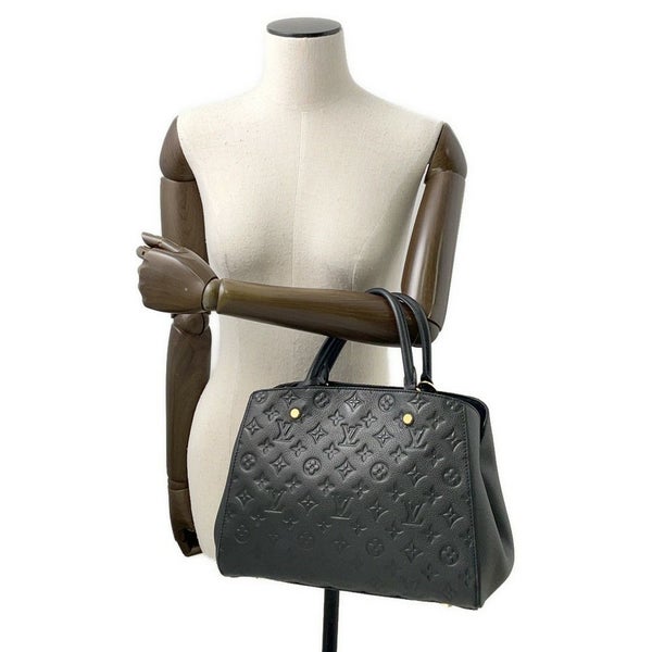 ルイヴィトン ハンドバッグ モノグラム アンプラント モンテーニュMM 2wayショルダーバッグ M41048 黒 ブラック