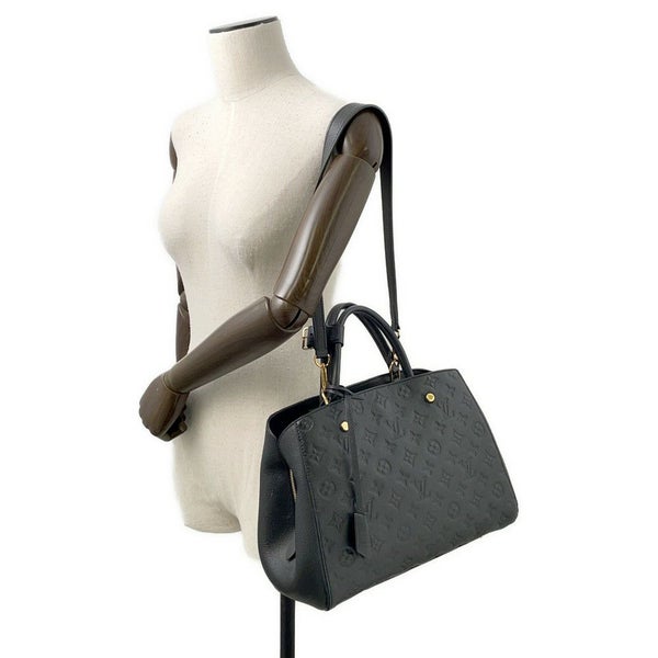 ルイヴィトン ハンドバッグ モノグラム アンプラント モンテーニュMM 2wayショルダーバッグ M41048 黒 ブラック