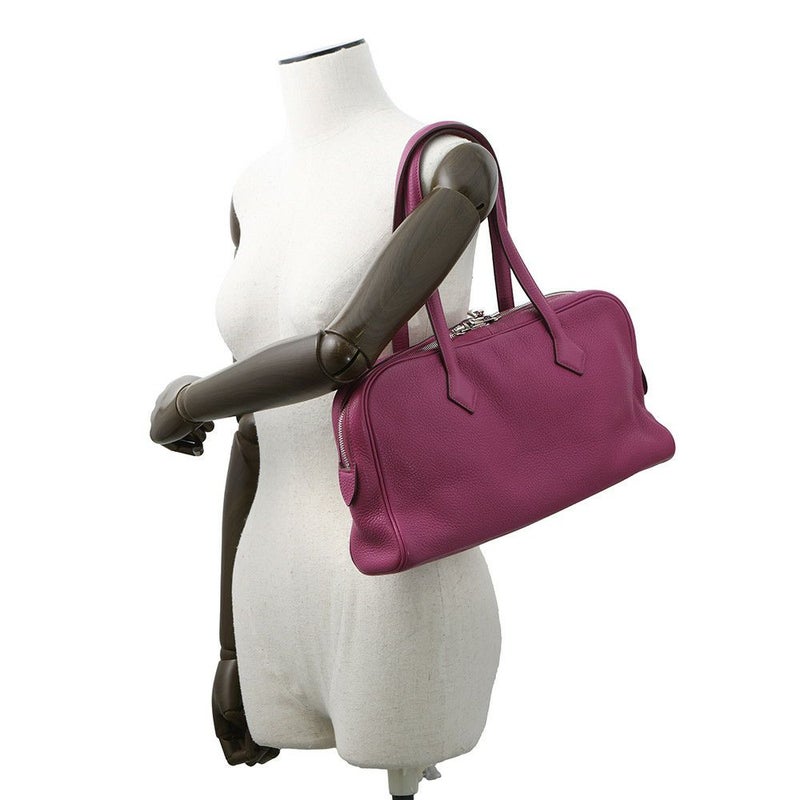 エルメス ハンドバッグ ヴィクトリア エラン トスカ/シルバー金具 トリヨンクレマンス □O刻印