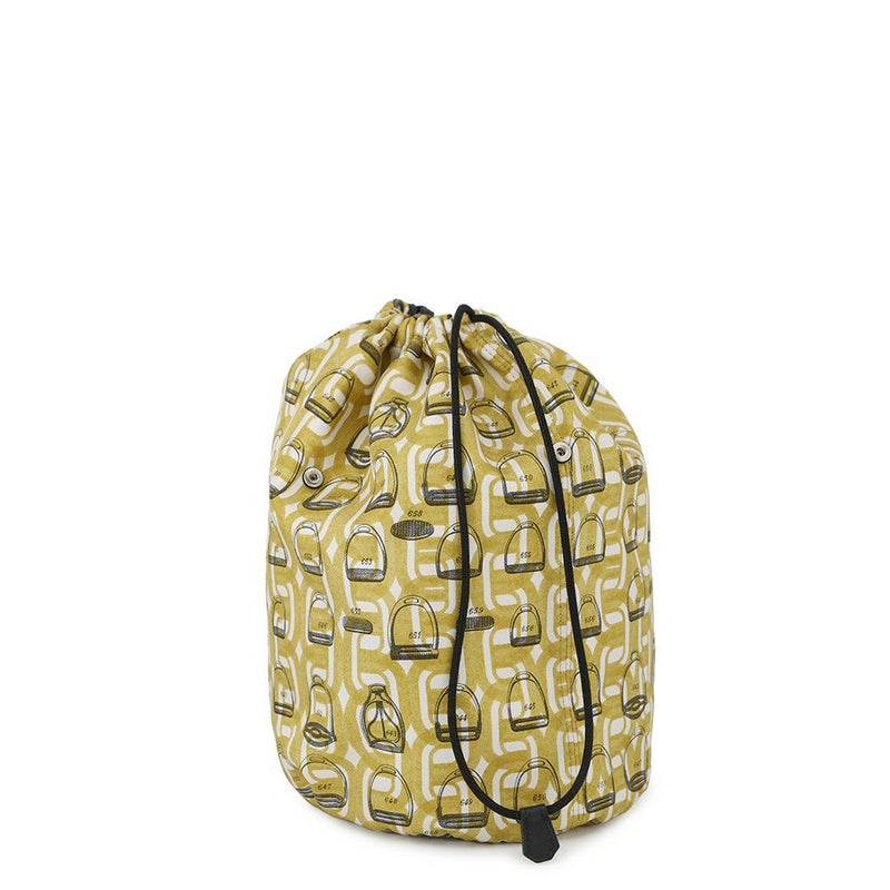 エルメス 替えバッグ ミュザルディーヌ バックルの工房 マルチカラー/シルバー金具 シルク HERMES 巾着