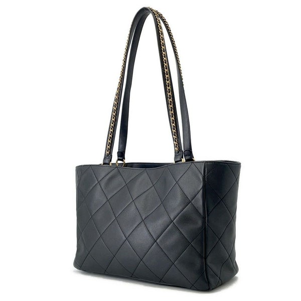 シャネル トートバッグ マトラッセ ココマーク ショッピングバッグ カーフレザー AS3537 CHANEL 黒