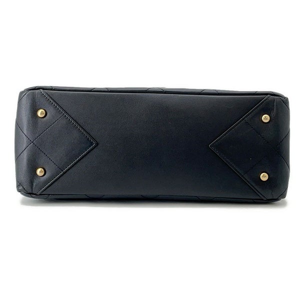 シャネル トートバッグ マトラッセ ココマーク ショッピングバッグ カーフレザー AS3537 CHANEL 黒