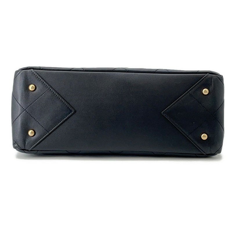 シャネル トートバッグ マトラッセ ココマーク ショッピングバッグ カーフレザー AS3537 CHANEL 黒