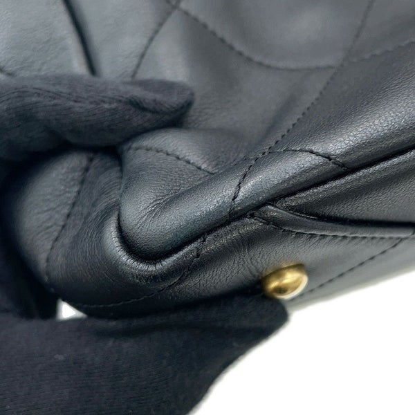 シャネル トートバッグ マトラッセ ココマーク ショッピングバッグ カーフレザー AS3537 CHANEL 黒