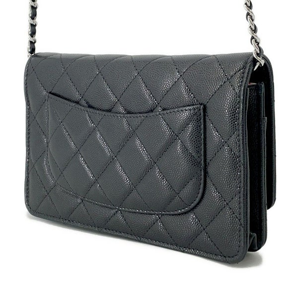 シャネル チェーンウォレット マトラッセ ココマーク キャビアスキン AP4326 CHANEL 財布 黒