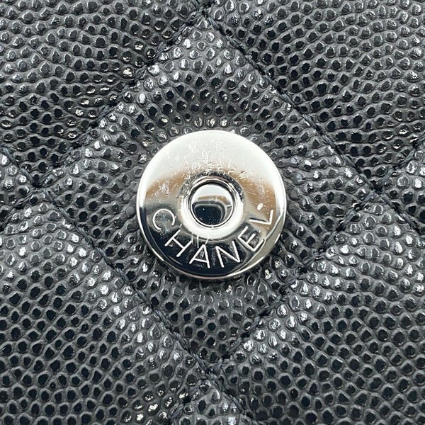 シャネル チェーンウォレット マトラッセ ココマーク キャビアスキン AP4326 CHANEL 財布 黒