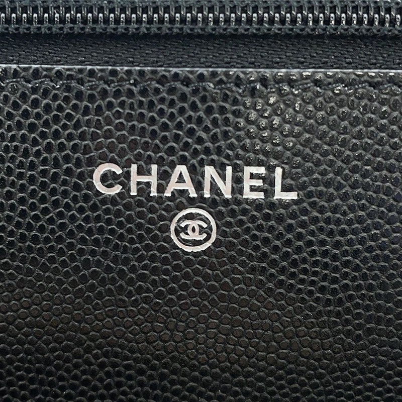 シャネル チェーンウォレット マトラッセ ココマーク キャビアスキン AP4326 CHANEL 財布 黒