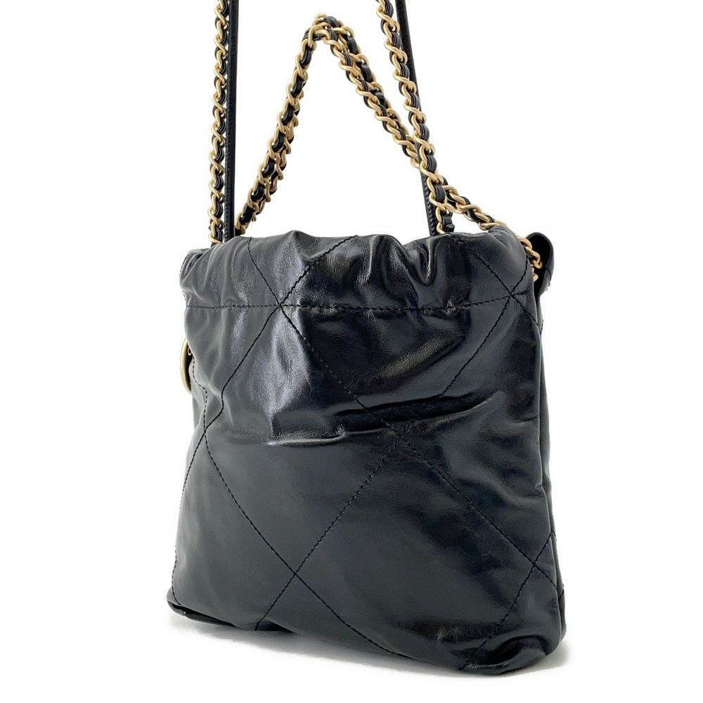 CHANELバッグレア　美品　ハル シャネル ハンドバッグ CHANEL 22 ミニ ココマーク シャイニーカーフ