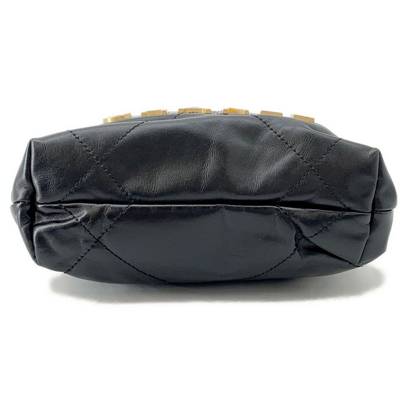 シャネル ハンドバッグ CHANEL 22 ミニ ココマーク シャイニーカーフレザー AS3980 CHANEL 2way 黒