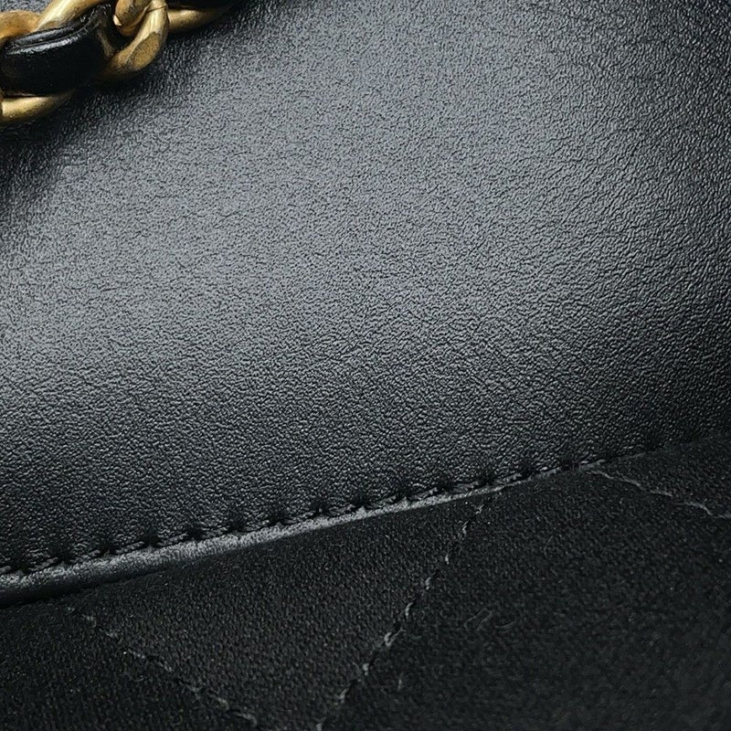 シャネル ハンドバッグ CHANEL 22 ミニ ココマーク シャイニーカーフレザー AS3980 CHANEL 2way 黒