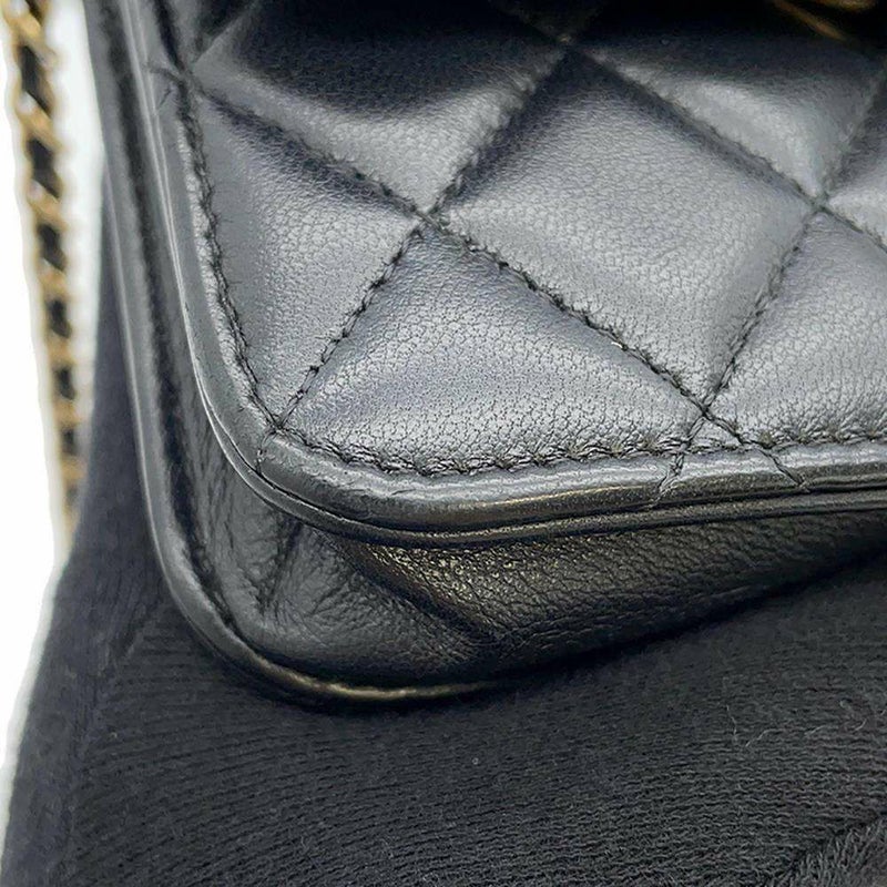 シャネル チェーンショルダーポーチ ミニ マトラッセ ココボール ラムスキン CHANEL ポシェット