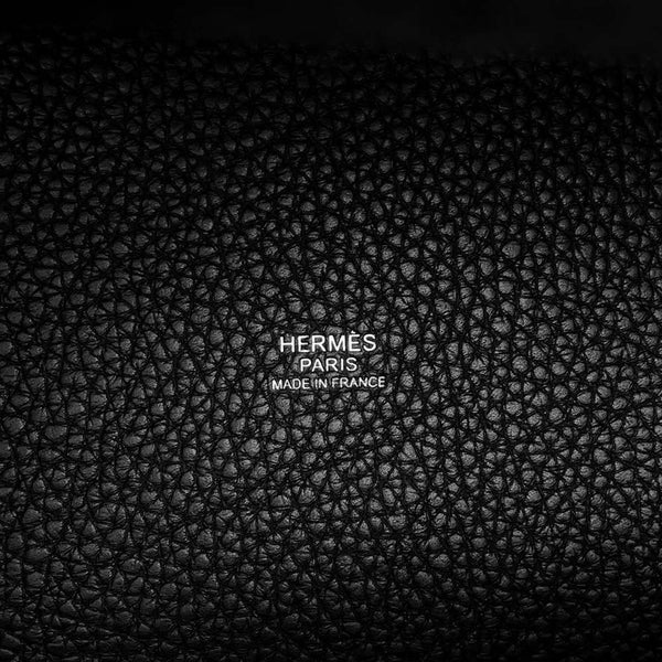 エルメス ハンドバッグ ピコタンロックMM ブラック/シルバー金具 トリヨンクレマンス B刻印 黒