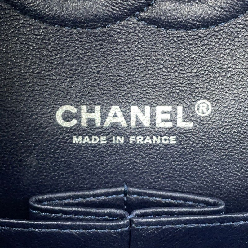 シャネル チェーンショルダーバッグ ココマーク ダブルチェーン デニム ツイード A01112 CHANEL