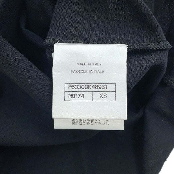 シャネル 長袖カットソー カメリア ロゴ コットン スパンコール レディースサイズXS P63300 CHANEL アパレル 黒