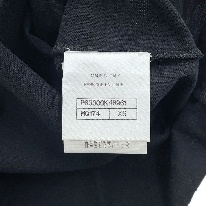 シャネル 長袖カットソー カメリア ロゴ コットン スパンコール レディースサイズXS P63300 CHANEL アパレル 黒