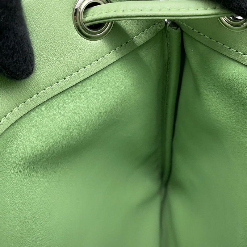 エルメス ショルダーバッグ サックアリーヌ ミニ ヴェールクリケット/シルバー金具 スイフト B刻印