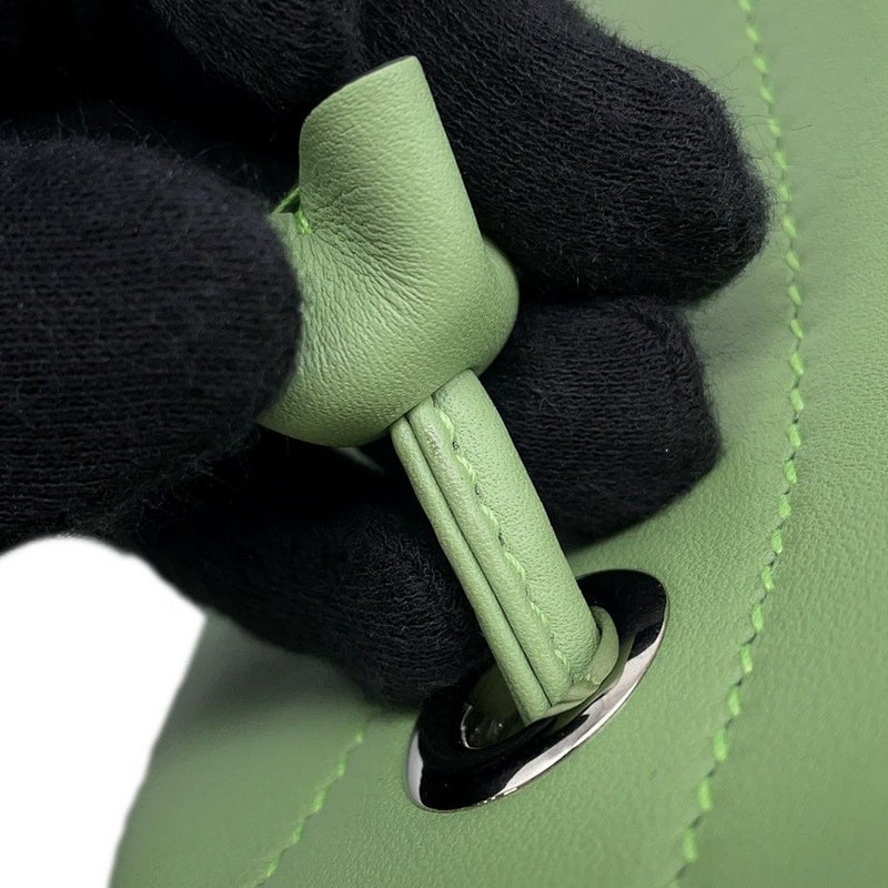 エルメス ショルダーバッグ サックアリーヌ ミニ ヴェールクリケット/シルバー金具 スイフト B刻印