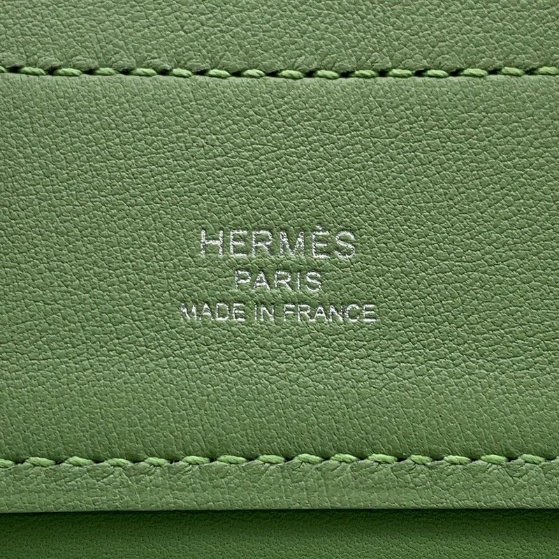 エルメス ショルダーバッグ サックアリーヌ ミニ ヴェールクリケット/シルバー金具 スイフト B刻印