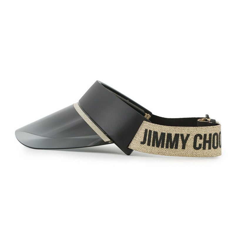 ジミーチュウ サンバイザー ロゴ FN0822 JIMMY CHOO 黒