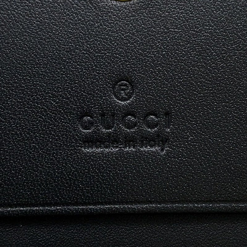 グッチ 二つ折り財布 オフィディア GG ミニウォレット スエード 523155 GUCCI 財布 黒
