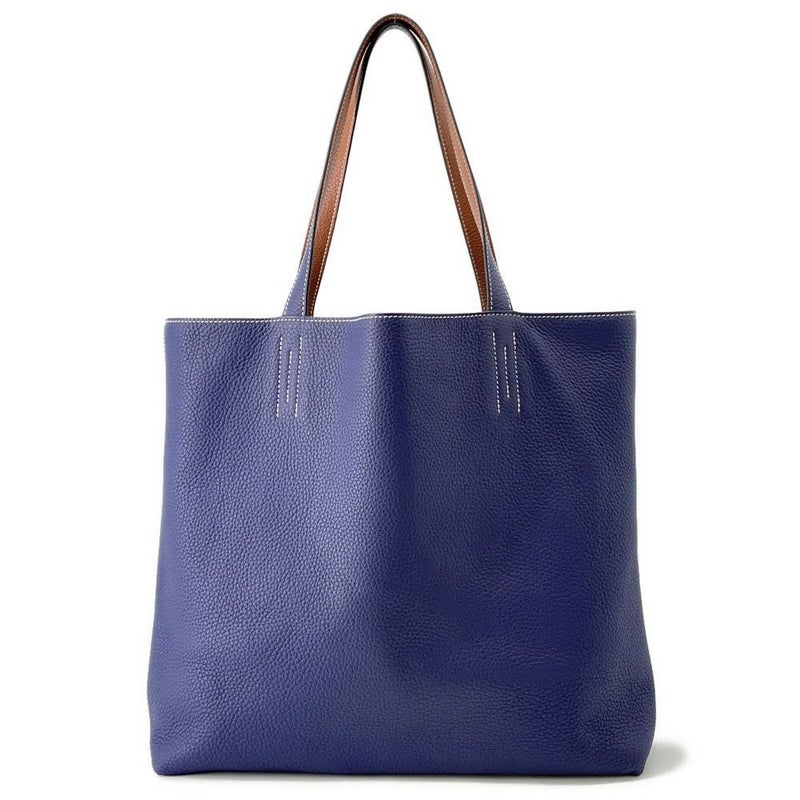 エルメス トートバッグ ドゥブルセンス45 ブルーニュイ/ゴールド トリヨンクレマンス C刻印