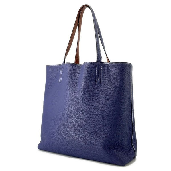 エルメス トートバッグ ドゥブルセンス45 ブルーニュイ/ゴールド トリヨンクレマンス C刻印