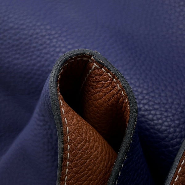 エルメス トートバッグ ドゥブルセンス45 ブルーニュイ/ゴールド トリヨンクレマンス C刻印