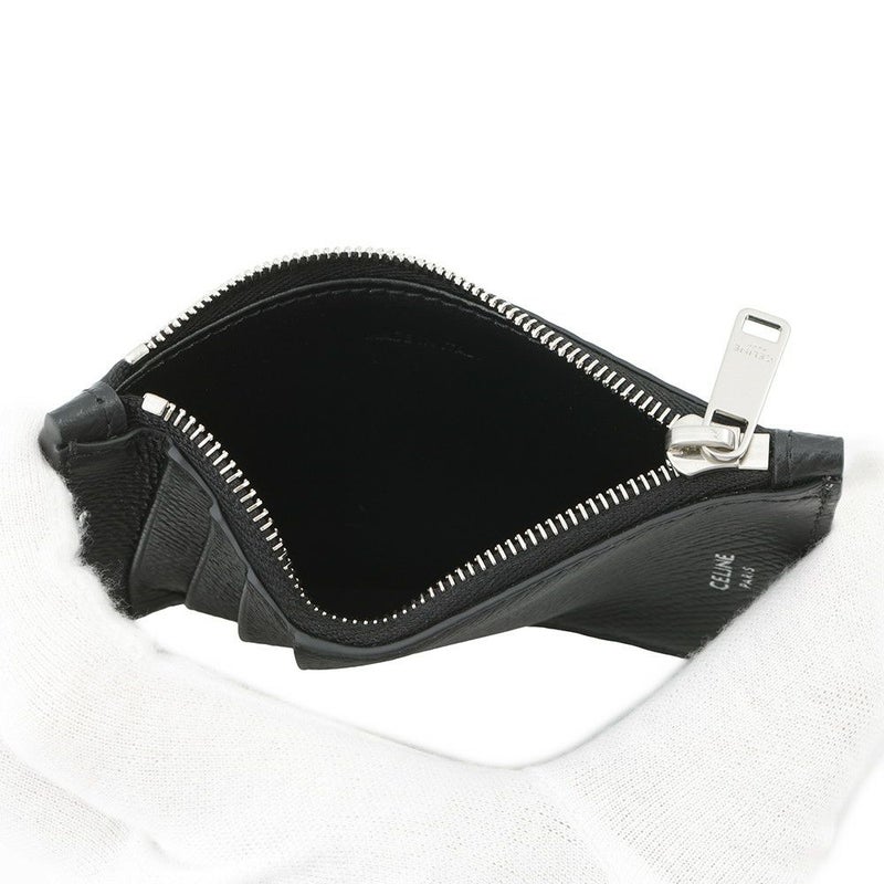 セリーヌ コインケース フラグメントケース グレインドカーフレザー ロゴ 10B683BEL CELINE カード入れ 黒