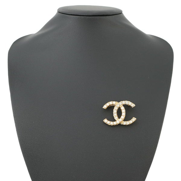 シャネル ブローチ ココマーク フェイクパール ラインストーン B23A ABB082 CHANEL アクセサリー