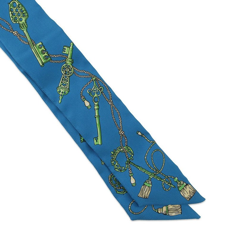エルメス スカーフ ツイリー レクレアポア Les Cles a Pois HERMES シルクツイル