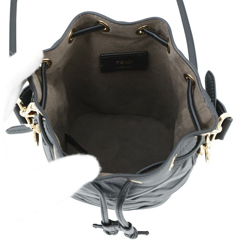 フェンディ ハンドバッグ レザー FFモチーフ モントレゾール ミニバッグ 8BS093 FENDI バッグ 2wayショルダーバッグ 黒