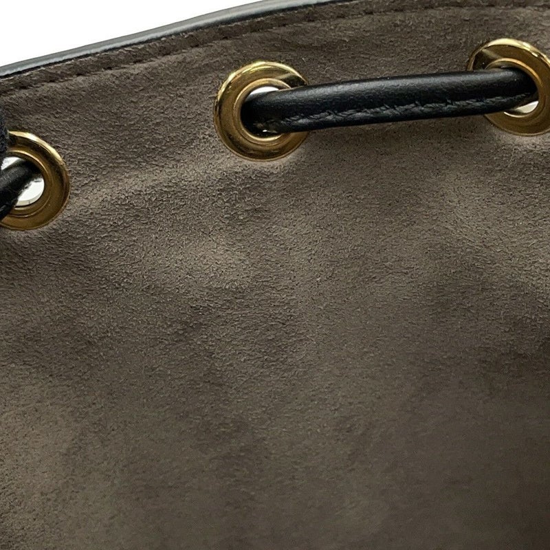 フェンディ ハンドバッグ レザー FFモチーフ モントレゾール ミニバッグ 8BS093 FENDI バッグ 2wayショルダーバッグ 黒