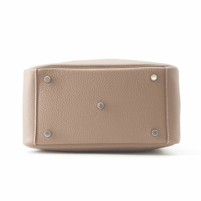 エルメス ハンドバッグ リンディ26 エトゥープ/シルバー金具 トリヨンクレマンス W刻印 2wayショルダー