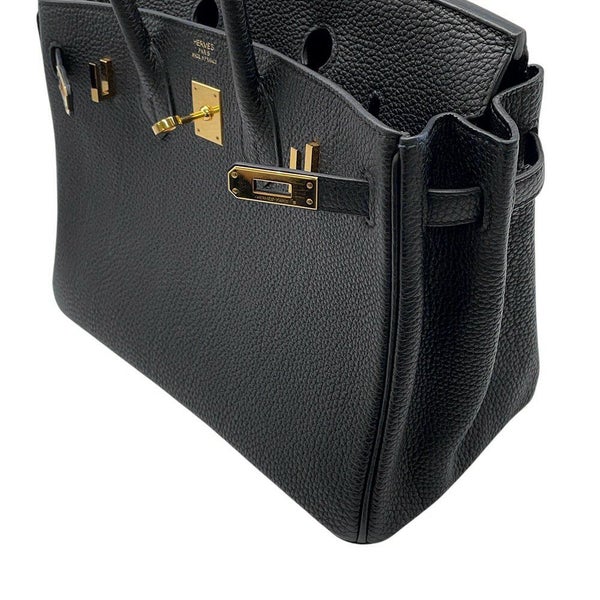 エルメス バーキン25 ブラック/ゴールド金具 トゴ U刻印 HERMES Birkin ハンドバッグ 黒