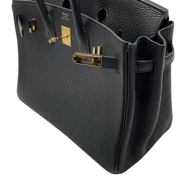 エルメス バーキン25 ブラック/ゴールド金具 トゴ U刻印 HERMES Birkin ハンドバッグ 黒