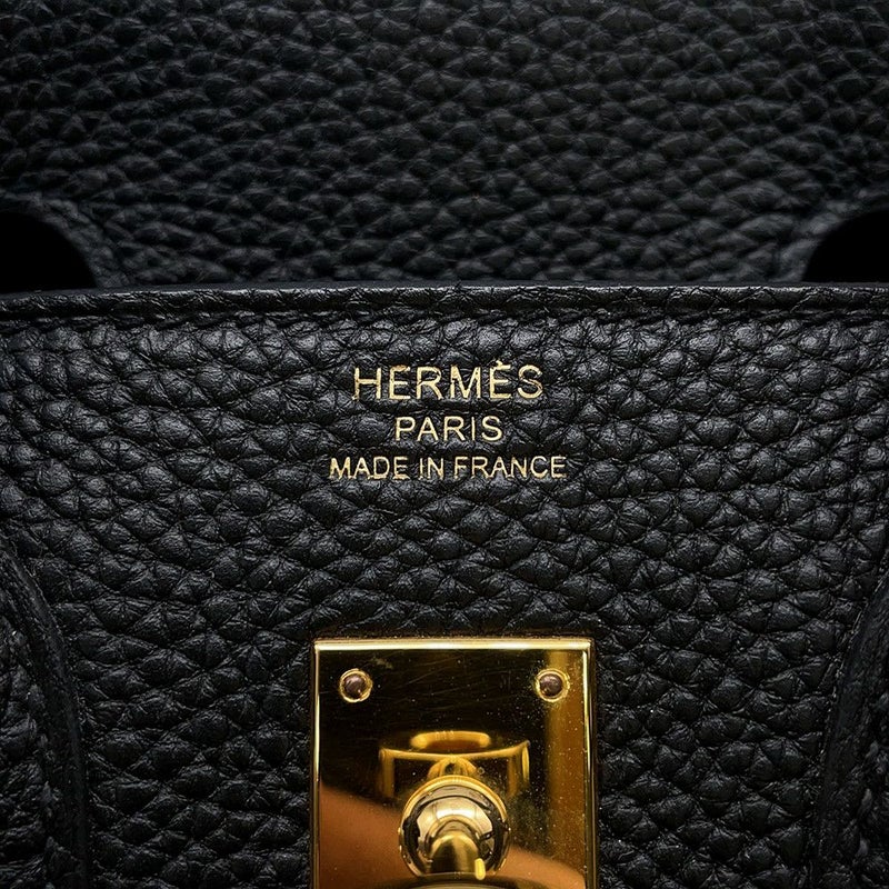 エルメス バーキン25 ブラック/ゴールド金具 トゴ U刻印 HERMES Birkin ハンドバッグ 黒