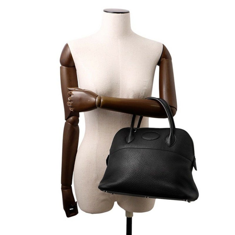 エルメス ハンドバッグ ボリード31 ブラック/シルバー金具 トリヨンクレマンス □O刻印 2wayショルダー 黒