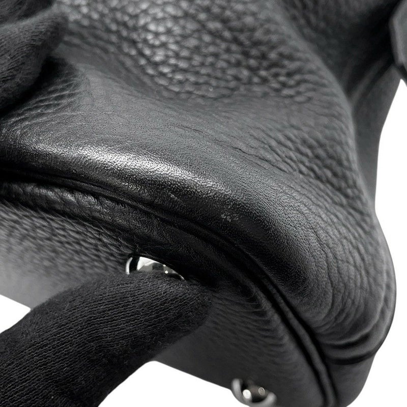 エルメス ハンドバッグ ボリード31 ブラック/シルバー金具 トリヨンクレマンス □O刻印 2wayショルダー 黒