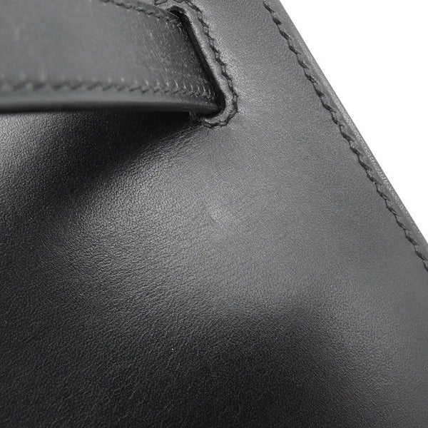 エルメス ハンドバッグ ケリー32 外縫い ブラック/ゴールド金具 ボックスカーフ □C刻印 HERMES Kelly 2wayバッグ 黒
