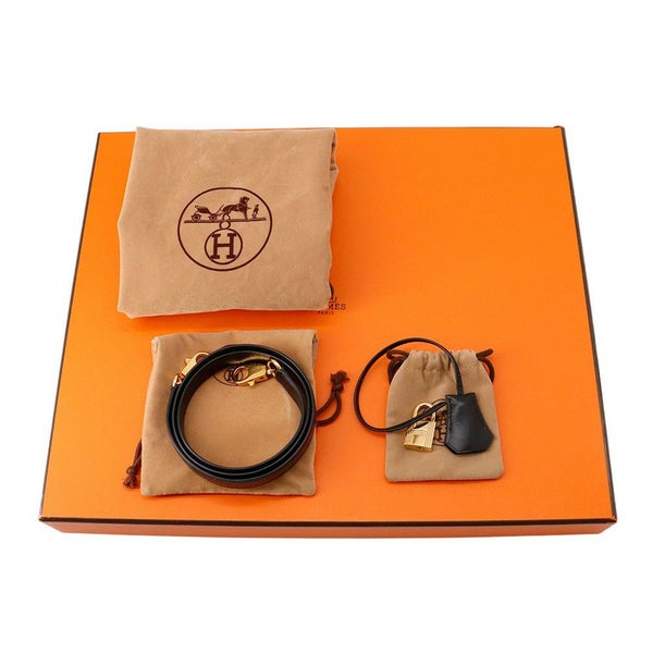 エルメス ハンドバッグ ケリー32 外縫い ブラック/ゴールド金具 ボックスカーフ □C刻印 HERMES Kelly 2wayバッグ 黒