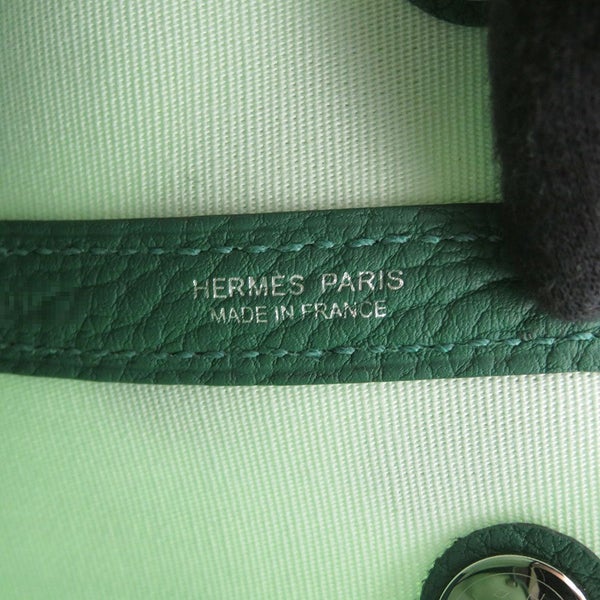 エルメス ガーデンパーティTPM ヴェールペパーミント/ヴェールモワイヤン/シルバー金具 トワルミリタリー/ネゴンダ W刻印