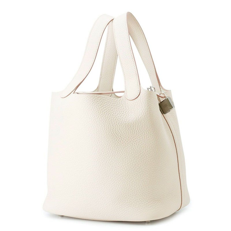 エルメス ハンドバッグ ピコタンロックMM べトン/シルバー金具 トリヨンクレマンス K刻印 HERMES トートバッグ