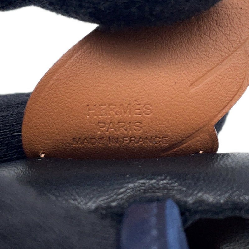 エルメス バッグチャーム ロデオPM ペガサス ブラック/ブルーニュイ/ゴールド ラムスキン W刻印 HERMES チャーム