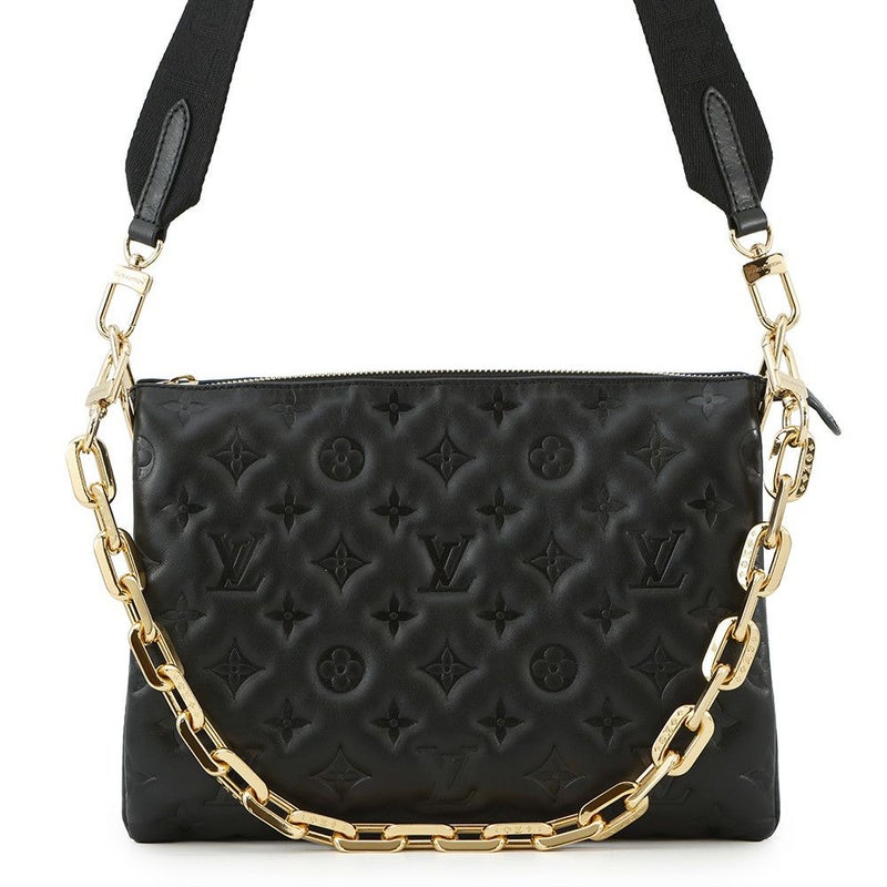 ルイヴィトン ショルダーバッグ モノグラム・パターン/ラムレザー クッサンPM M21260 LOUIS VUITTON BAG 黒 ブラック