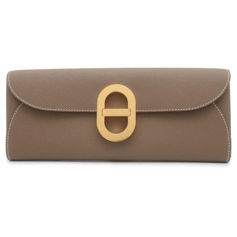 エルメス 長財布 シェーヌダンクル トゥーゴー エトゥープ/シルバー金具 エプソン B刻印