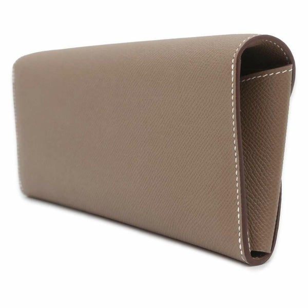 エルメス 長財布 シェーヌダンクル トゥーゴー エトゥープ/シルバー金具 エプソン B刻印