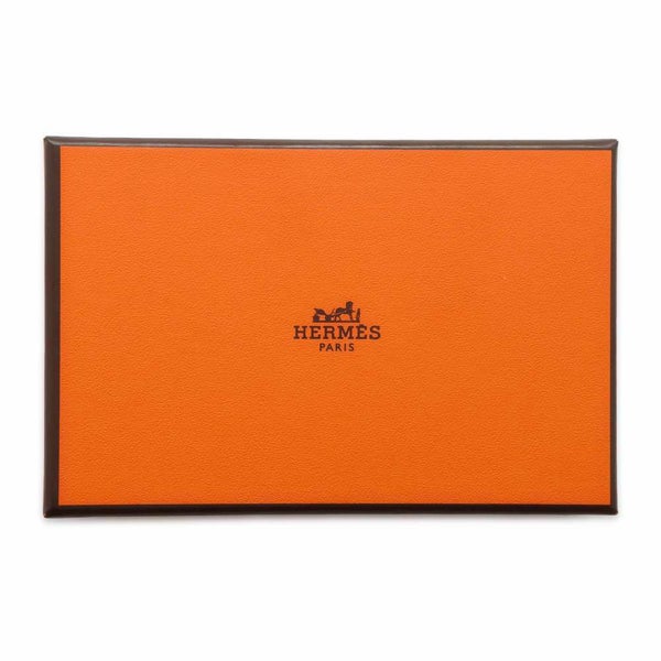 エルメス コインケース カルヴィ デュオ ブルーネイビー/シルバー金具 エプソン B刻印 HERMES 財布