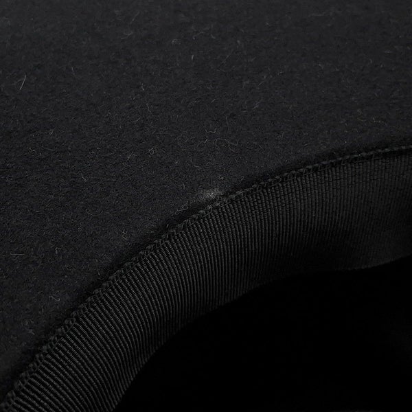 エルメス ハット ミニクー ハート フォーブルラブ フェルト サイズ57 HERMES 帽子 黒