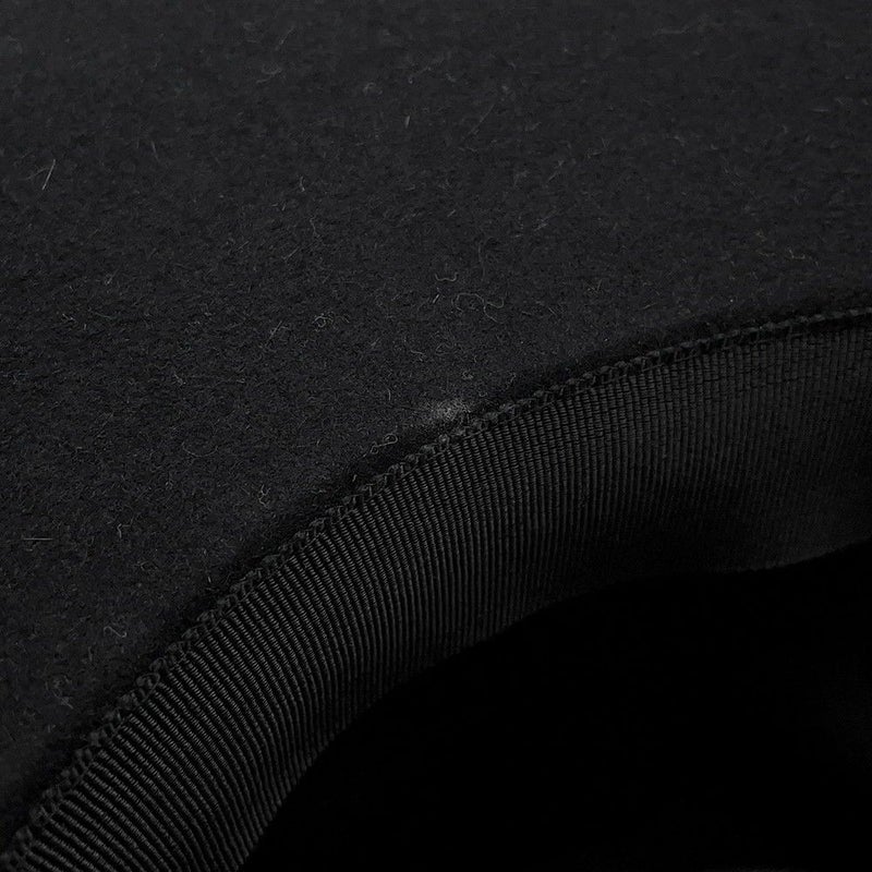 エルメス ハット ミニクー ハート フォーブルラブ フェルト サイズ57 HERMES 帽子 黒