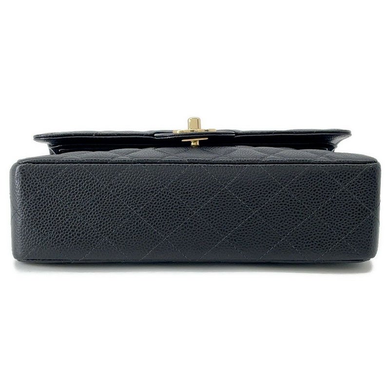 シャネル チェーンショルダーバッグ マトラッセ23 ココマーク ダブルチェーン キャビアスキン A01113 CHANEL 黒